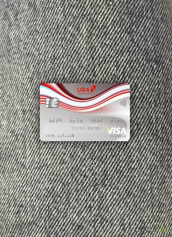 Photolook carte platine visa Guinée UBA recto